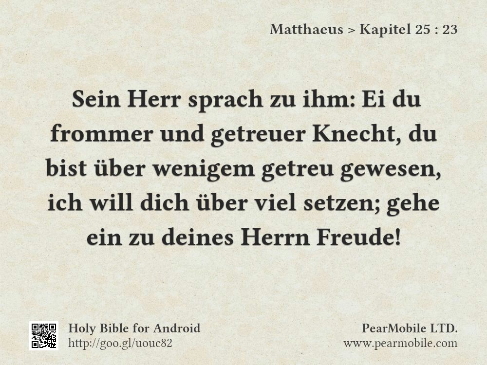 Matthaeus, Kapitel 25:23